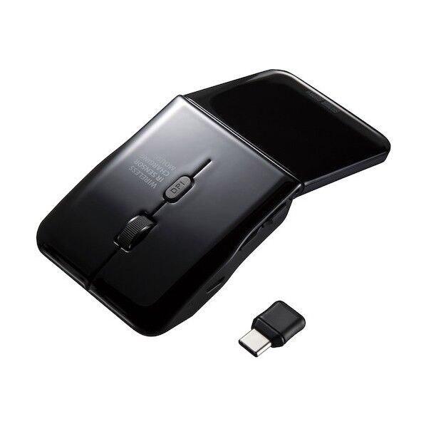 静音TYPEーCワイヤレス IR LEDマウス(5ボタン・薄型)