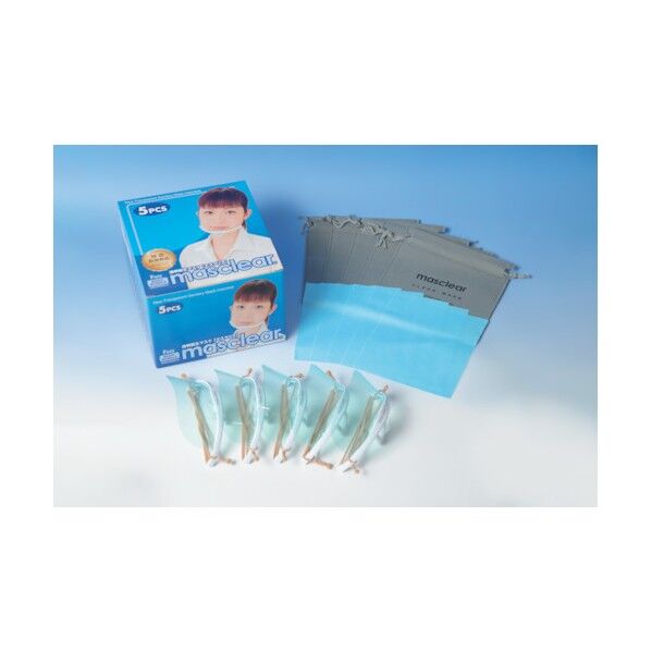 ム-ヴ・オン 透明衛生マスク マスクリアベーシックバンドル (5個入)