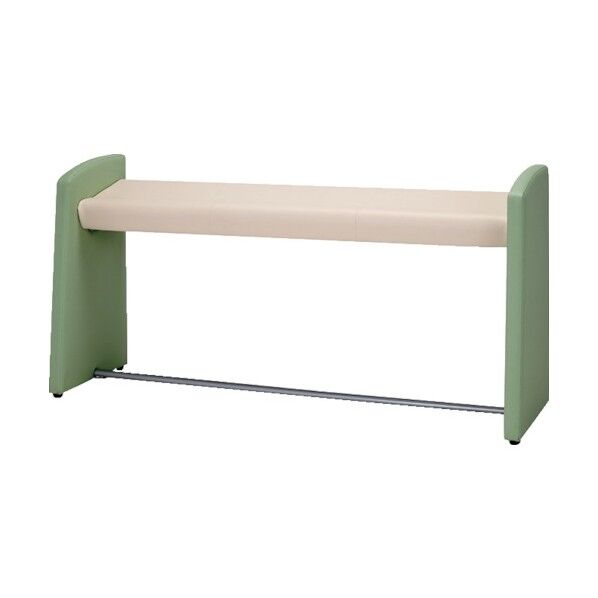 ハイチェア150 座アイボリー 脚ライトグリーン MBC-ST-150-IV-LGR 1点