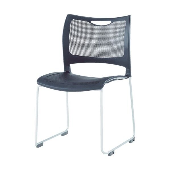 スタッキングチェアー 背・座：樹脂 ブラック MCMT01BK 1脚