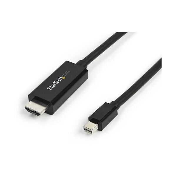 ディスプレイ変換ケーブル/mDP 1.2 - HDMI 1.4/3m/4K30Hz/ブラック/ビデオコンバーター MDP2HDMM3MB   1本