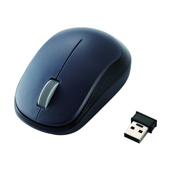 エレコム 3ボタンBlueLED無線マウス 39 x 110 x 220 mm M-DY12DBBK 1個