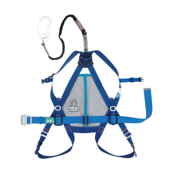 ミドリ安全 メッシュハーネス安全帯(伸縮式ランヤード・胴ベルト)MH-600N-AS-NV Lサイズ 230 x 240 x 135 mm MH600N-AS-NV-L 1