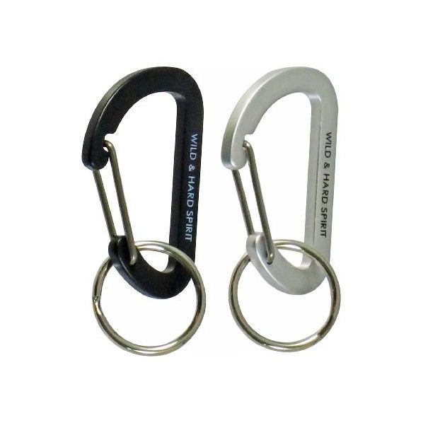 TLカラビナフラット 2PC 4mm シルバー&ブラック VEX-111 2個