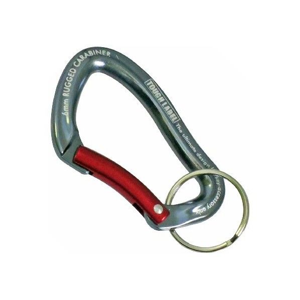 TLカラビナラッジド 6mm チタン&レッド VEX-121 1個