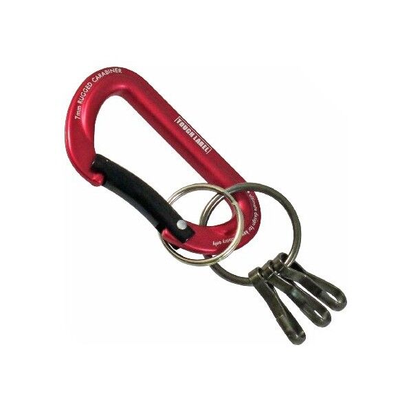 TLカラビナ&キーホルダー 7mm レッド&ブラック VEX-141 1個