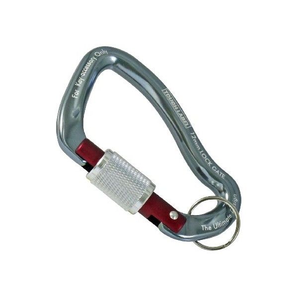 TL ロック式カラビナ チタン&レッド 12mm VEX-156 1個