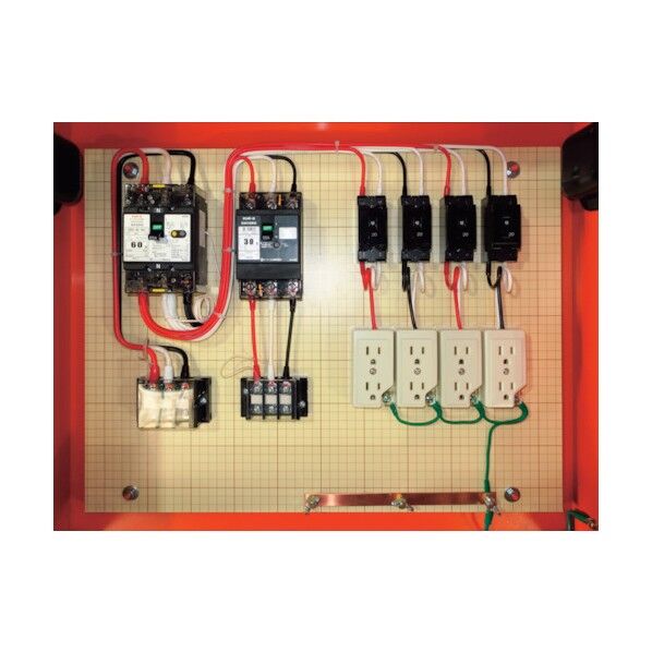 仮設電灯分電盤 主幹60A 4回路+1回路・1端子台 ML60-40N1 1点
