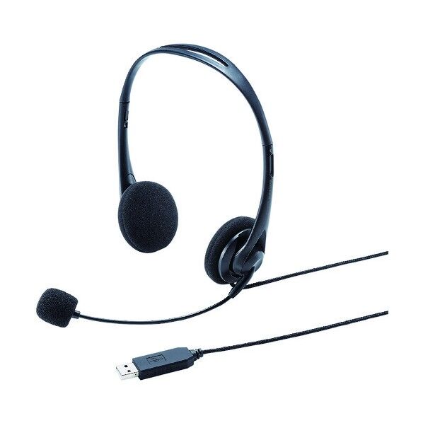 USBヘッドセット MM-HSU09BK