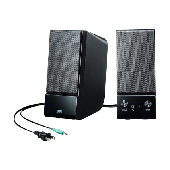 サンワサプライ マルチメディアスピーカー MM-SPL14BKN 1点