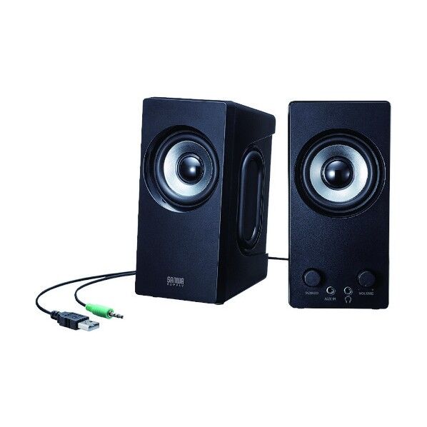 サンワサプライ USB電源マルチメディアスピーカー MM-SPL16UBK 1点