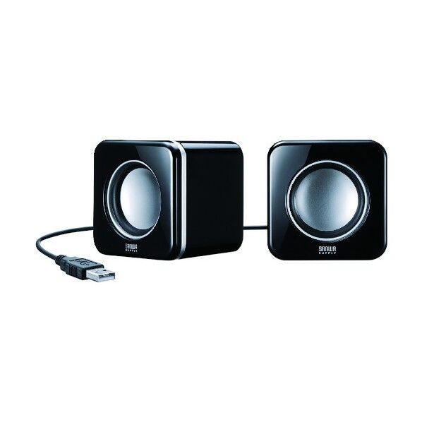 サンワサプライ USBスピーカー(ブラック) MM-SPU8BK 1点...