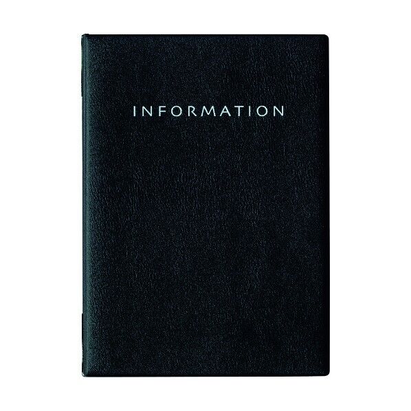 メニューファイル レザー調 A4 6頁 黒 MN-180-BK 1点