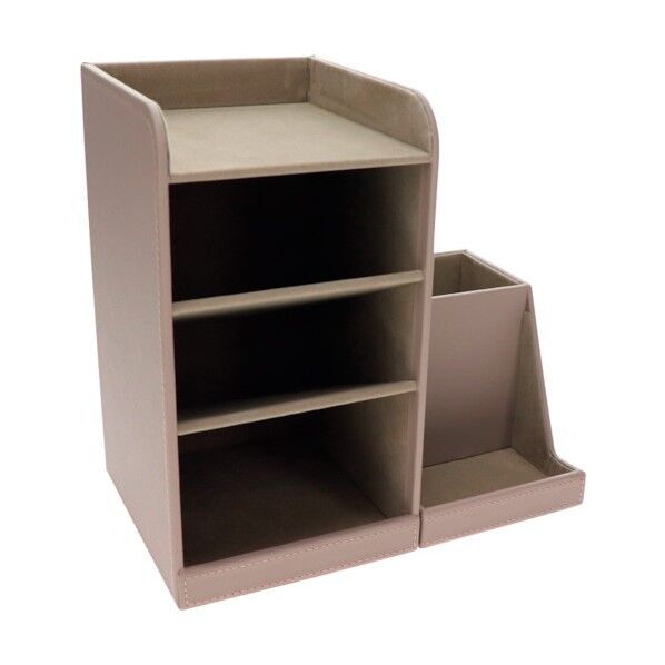 上品で機能性に溢れたデスクオーガナイザー MOT-STOCKBOX-GY 1点