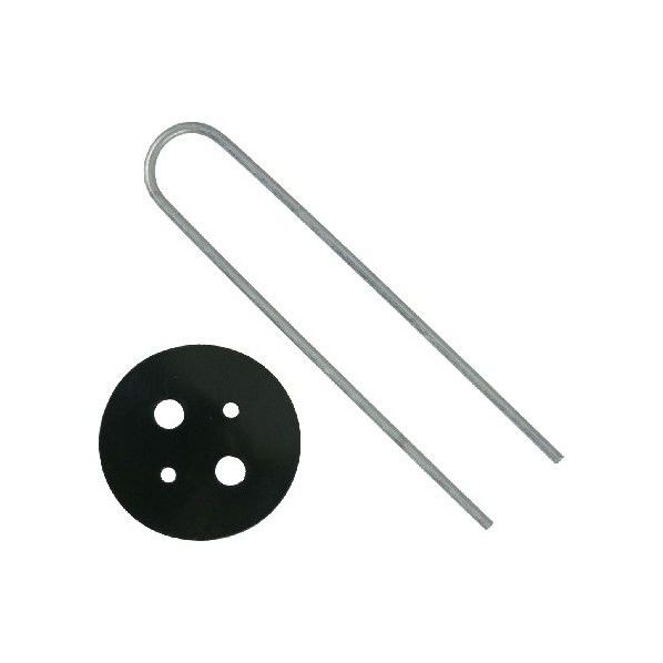 ヘアピン杭 黒丸付 15cm 1本
