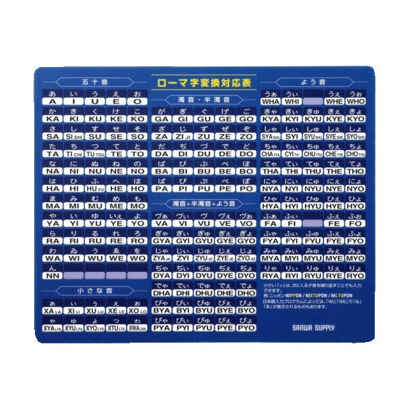 マウスパッド(ローマ字､大) MPD-OP17RL7BL 1点