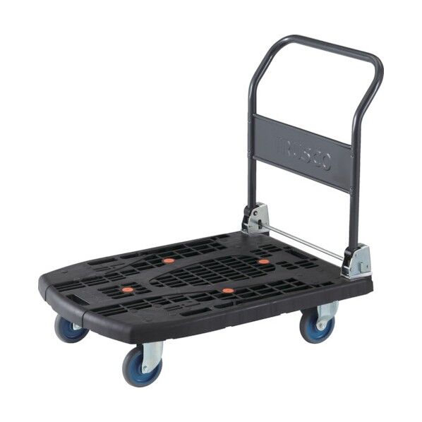樹脂台車 カルティオビッグ 抗ウィルス 抗菌塗装折畳ハンドル 900X600 黒 MPK-906AV-BK 1点