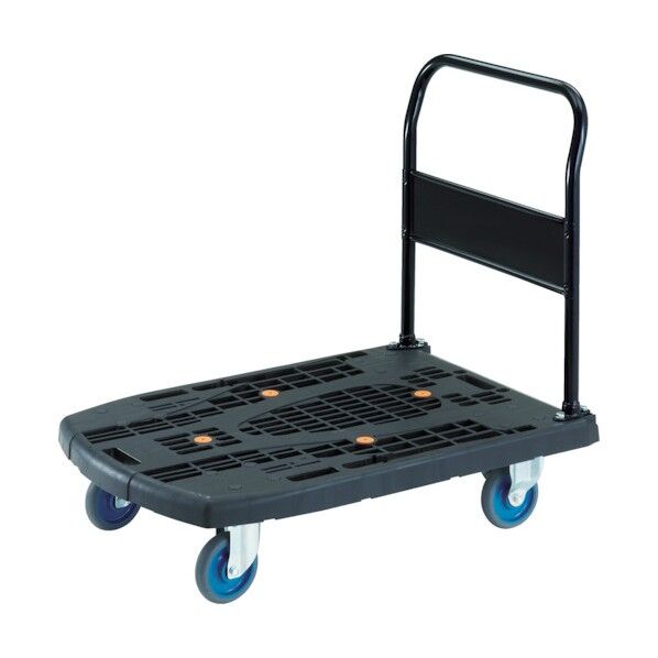 樹脂台車 カルティオビッグ 抗ウィルス 抗菌塗装固定ハンドル 900X600 ストッパー付 黒 MPK-900AV-BK-S 1点
