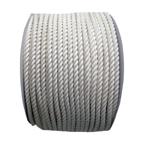 綿ロープドラム巻 生成り(白) 9mm×150m M-R-9X150-DR 1巻