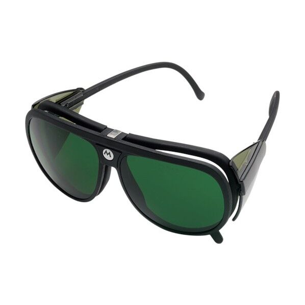 安全 遮光めがね 複式上下自在型 MS-424W しゃ光度5.0 ブラック MS-424W-5.0 1点