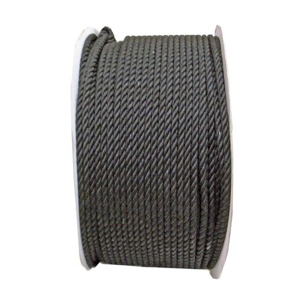 綿ロープドラム巻 黒 5mm×200m M-R-5X200BK-DR 1巻