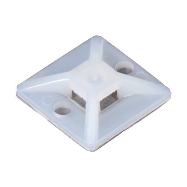 結束バンド用固定具(超強力粘着多用途テープ付) 乳白 MT 20 EX 100個