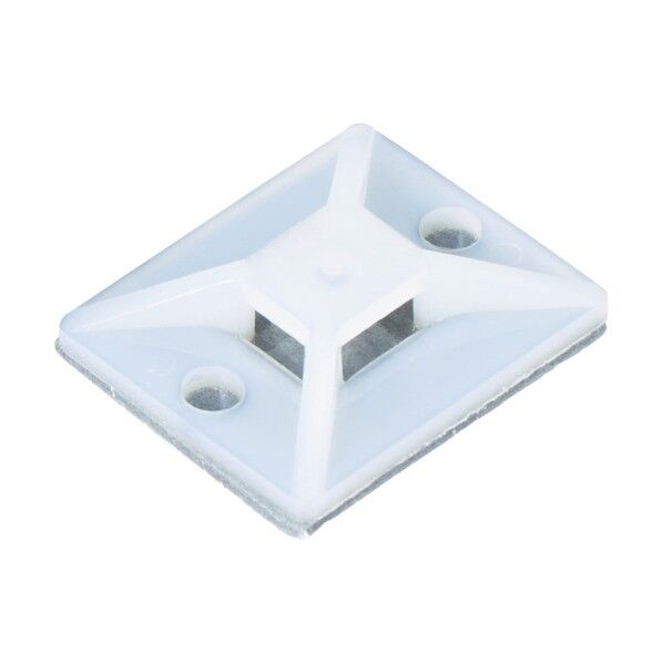 結束バンド用固定具(超強力粘着多用途テープ付) 乳白 MT 30 EX 10/P 10個