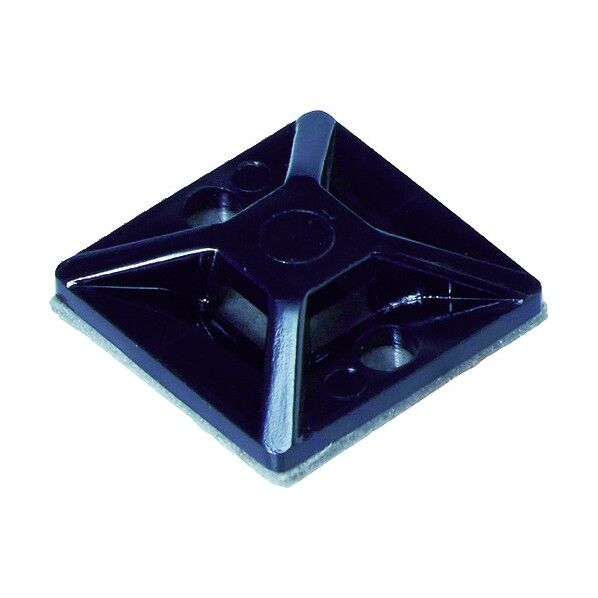 結束バンド用固定具(超強力粘着多用途テープ付) 黒 MTO 20 EX 100個