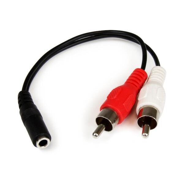 オーディオケーブル/3極ステレオミニ - 2x RCA/15cm/メス・オス MUFMRCA 1本