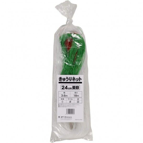 キュウリネット18cm目 3.6x18m ホワイトグリーン