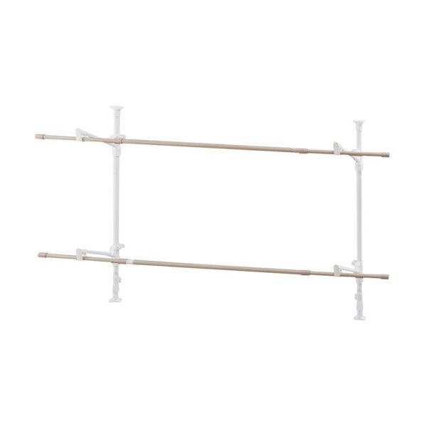 木目調窓枠物干し ホワイト MW-W190N 1点