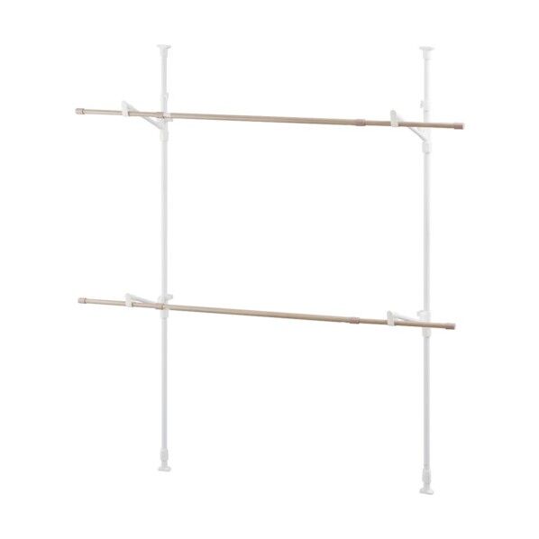 木目調窓枠物干し ホワイト MW-W260N 1点