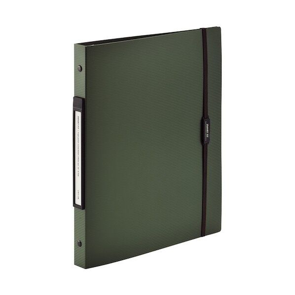 LIHIT LAB. SMART FIT 2タイプポケットクリヤーブック交換式 260×25×314mm オリーブ N7520-22 1点
