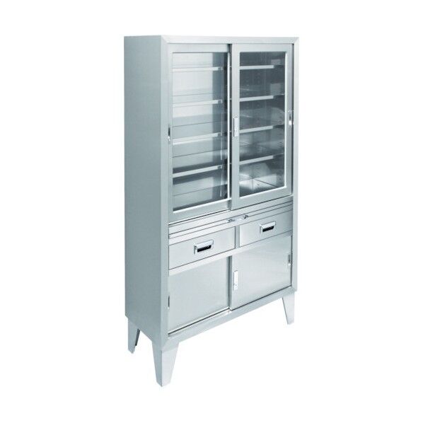 ステンレス保管庫引違いタイプ W900XD360XH1700