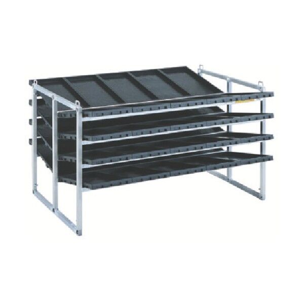 斜め収納専用 NC型アルミ苗箱収納棚