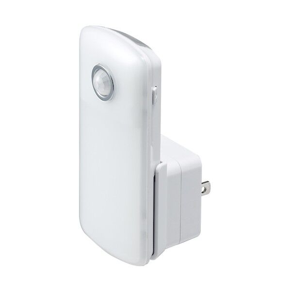 ヤザワ 無接点充電式人感明暗ナイトライト小ホワイト NCHSMN68WH 1個