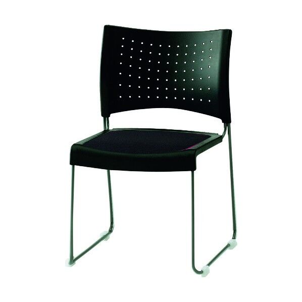 スタッキングチェア 塗装脚 座部布張り