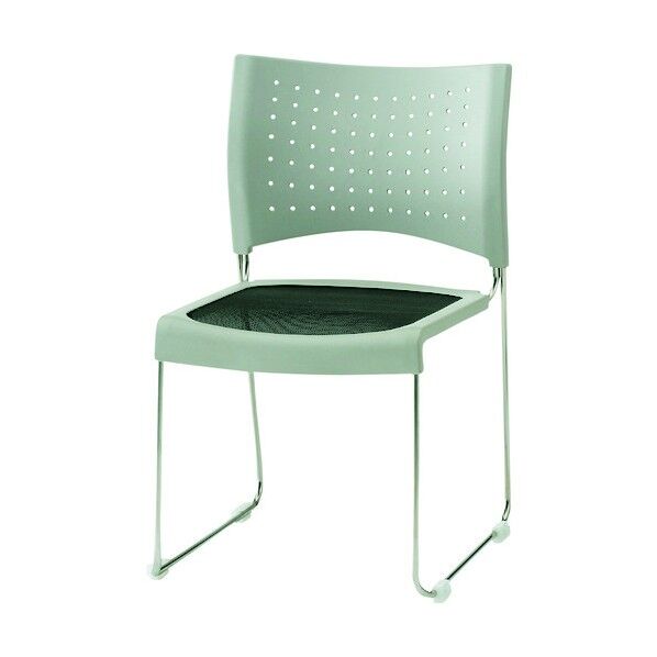 スタッキングチェア ステンレス脚 ブラック NFS-GS10 BK 1点