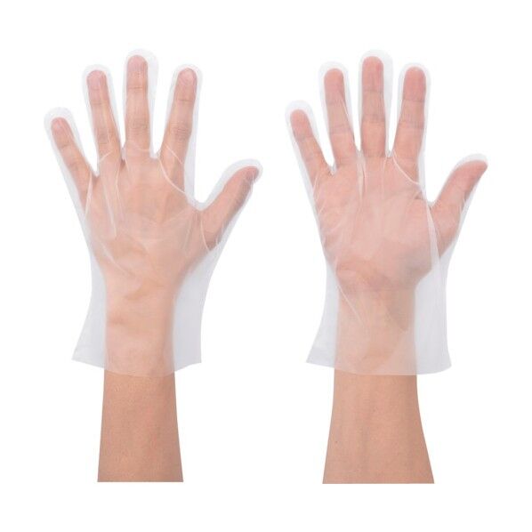 ポリエチレン使い捨て手袋 ナイスハンドきれいな手つかいきりグローブ 内エンボス Sサイズ NHKTTGPE-S100P 100枚