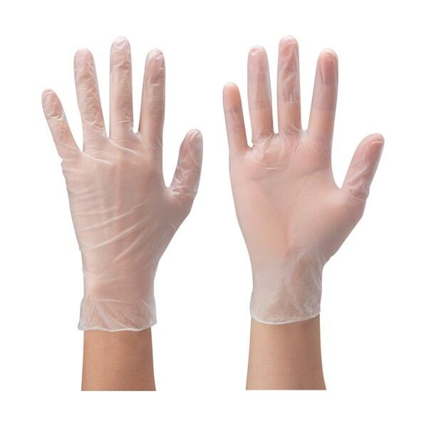 ビニール使い捨て手袋 ナイスハンドきれいな手つかいきりグローブ ビニール Lサイズ NHKTTGPVC-L100P 100枚