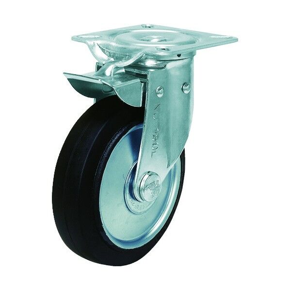 プレート式キャスター(プレス製ゴム車)