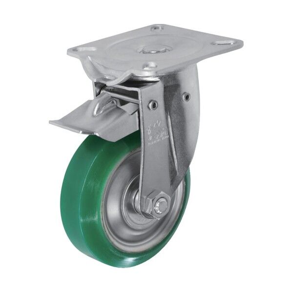 プレート式キャスター(プレス製ウレタン車)