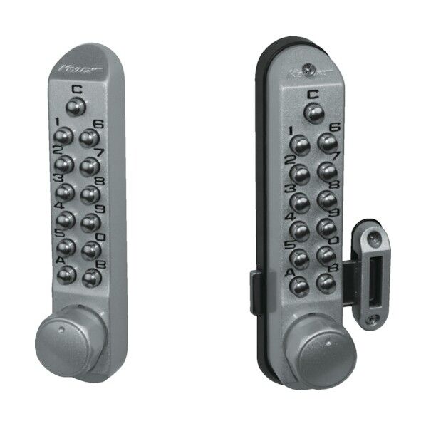 面付本締錠両面ボタン キーレックス