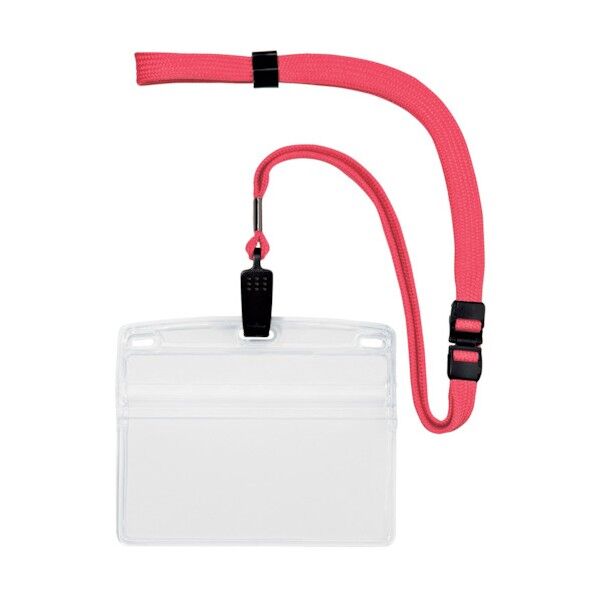 吊り下げ名札 クリップ式 ソフトヨコ特大 10枚入 桃 NL-21-PK 10枚