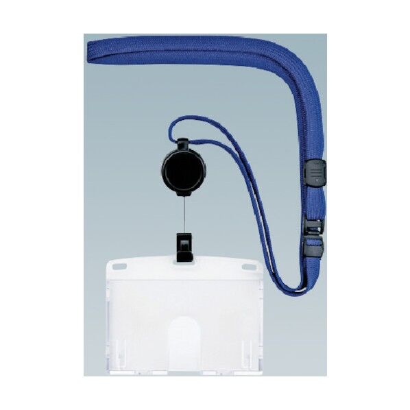 吊り下げ名札リール式1枚青