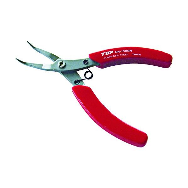 TOPニードルノーズベントプライヤステンレス製ギザ付