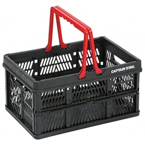 取っ手付きFDコンテナ ブラック 組立幅45×奥行31.5×高さ25.5cm UL-1013 1個