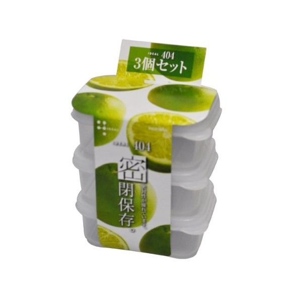 イデアル長角ミニ 3P クリアー (使用時)幅7.8×奥行11.1×高さ4.2Hcm ID-404 1個