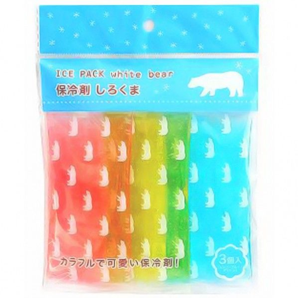 保冷剤 しろくま ピンク ブルー グリーン 1個幅11.6×奥行5×高さ8cm 1個