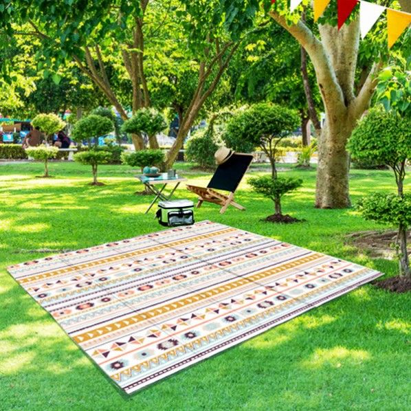 カジュアル レジャーマット レギュラー キリム 縦140×横180×厚み0.6cm U-Q652 1個